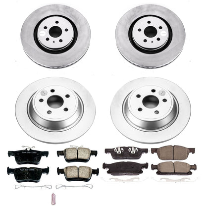PowerStop Front & Rear Z17 Evolution Geomet Coated Brake Kit | Ford Edge (15-19) (CRK7231)