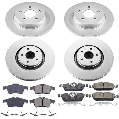 PowerStop Front & Rear Z17 Evolution Geomet Coated Brake Kit | Ford Focus (15-18) (CRK7233)