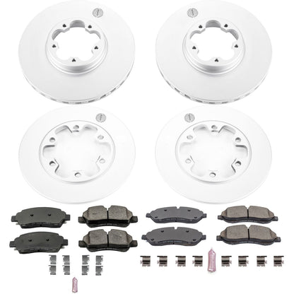 PowerStop Front & Rear Z17 Evolution Geomet Coated Brake Kit | Ford Transit-350 HD (15-18) (CRK7234)