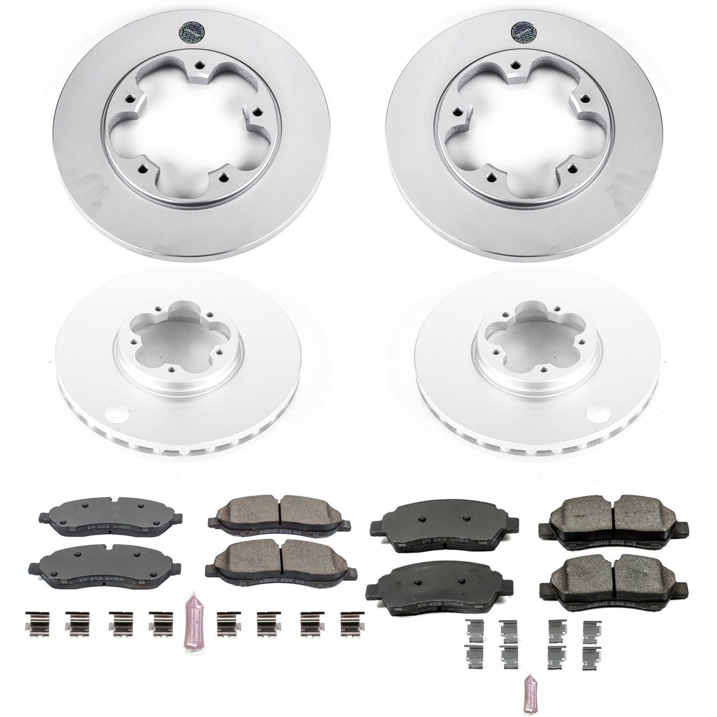 PowerStop Front & Rear Z17 Evolution Geomet Coated Brake Kit | Ford Transit-150 (15-19) (CRK7235)