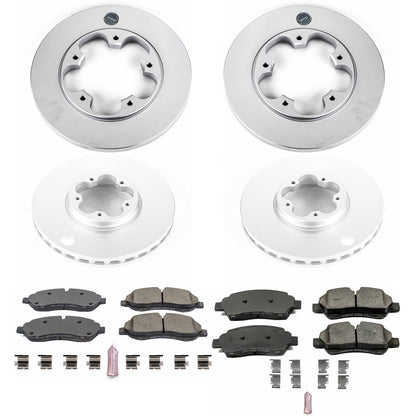 PowerStop Front & Rear Z17 Evolution Geomet Coated Brake Kit | Ford Transit-150 (15-19) (CRK7235)