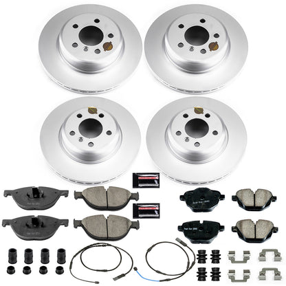 PowerStop Z23 Evolution Sport Coated Front & Rear Brake Kit | BMW 528i (12-13) (CRK7236)