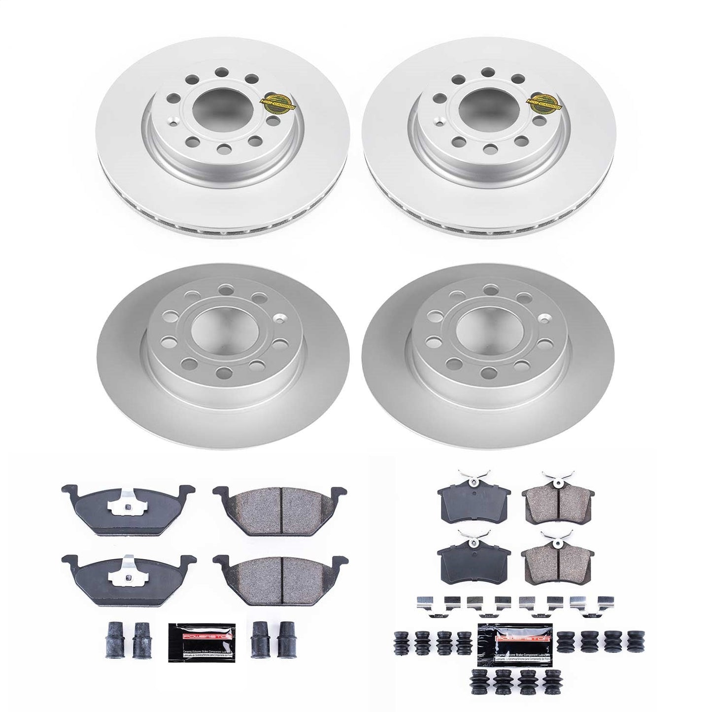 PowerStop Front & Rear Z23 Evolution Sport Coated Brake Kit | Volkswagen Jetta (13-15) (CRK7242)