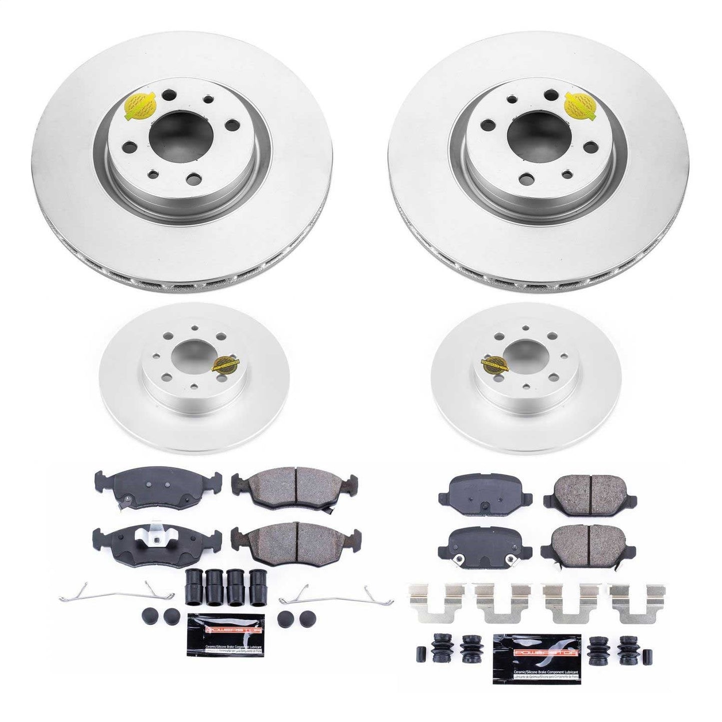 PowerStop Front & Rear Z23 Evolution Sport Coated Brake Kit | Fiat 500 (13-18) (CRK7245)