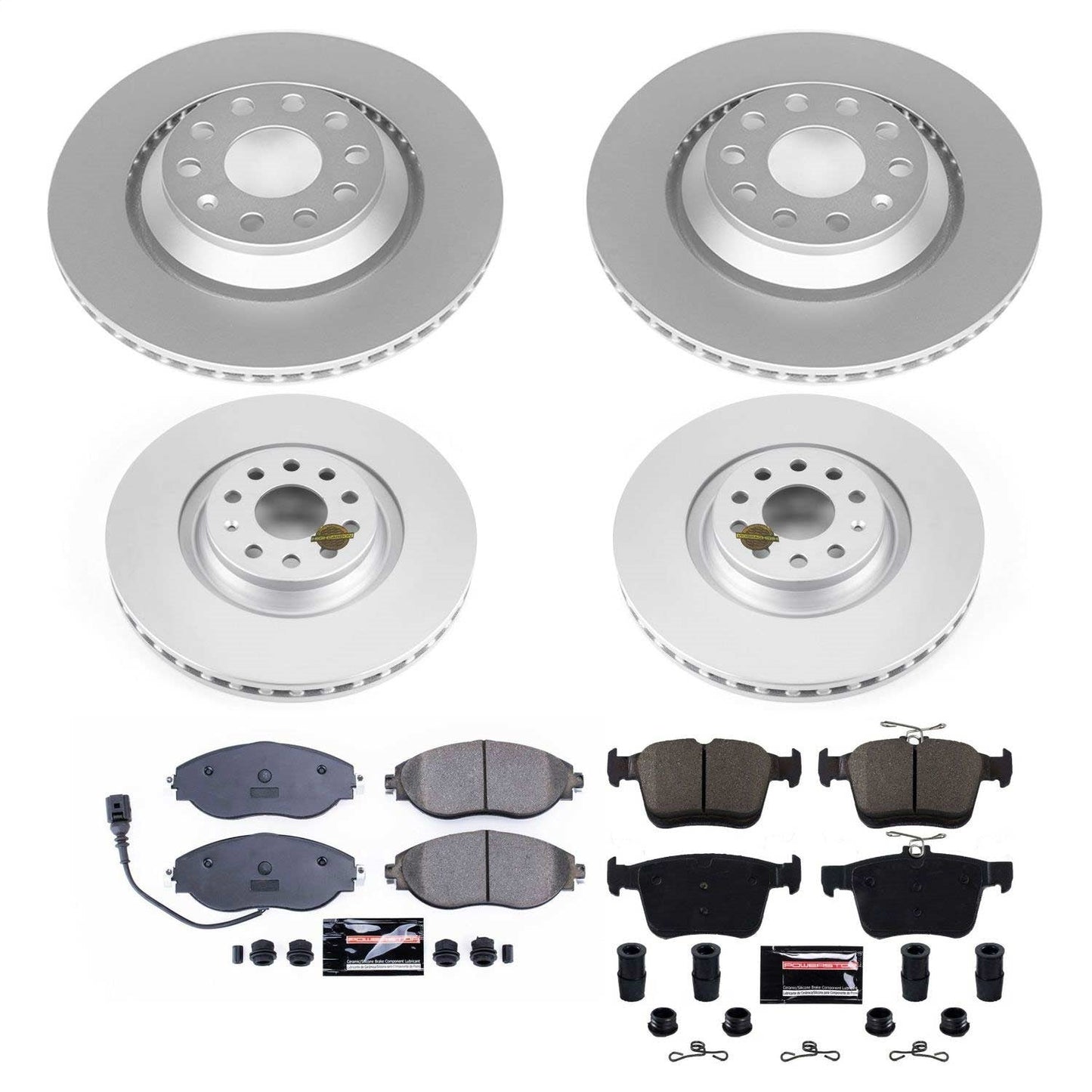 PowerStop Front & Rear Z23 Evolution Sport Coated Brake Kit | Volkswagen Golf R (15-19) (CRK7253)