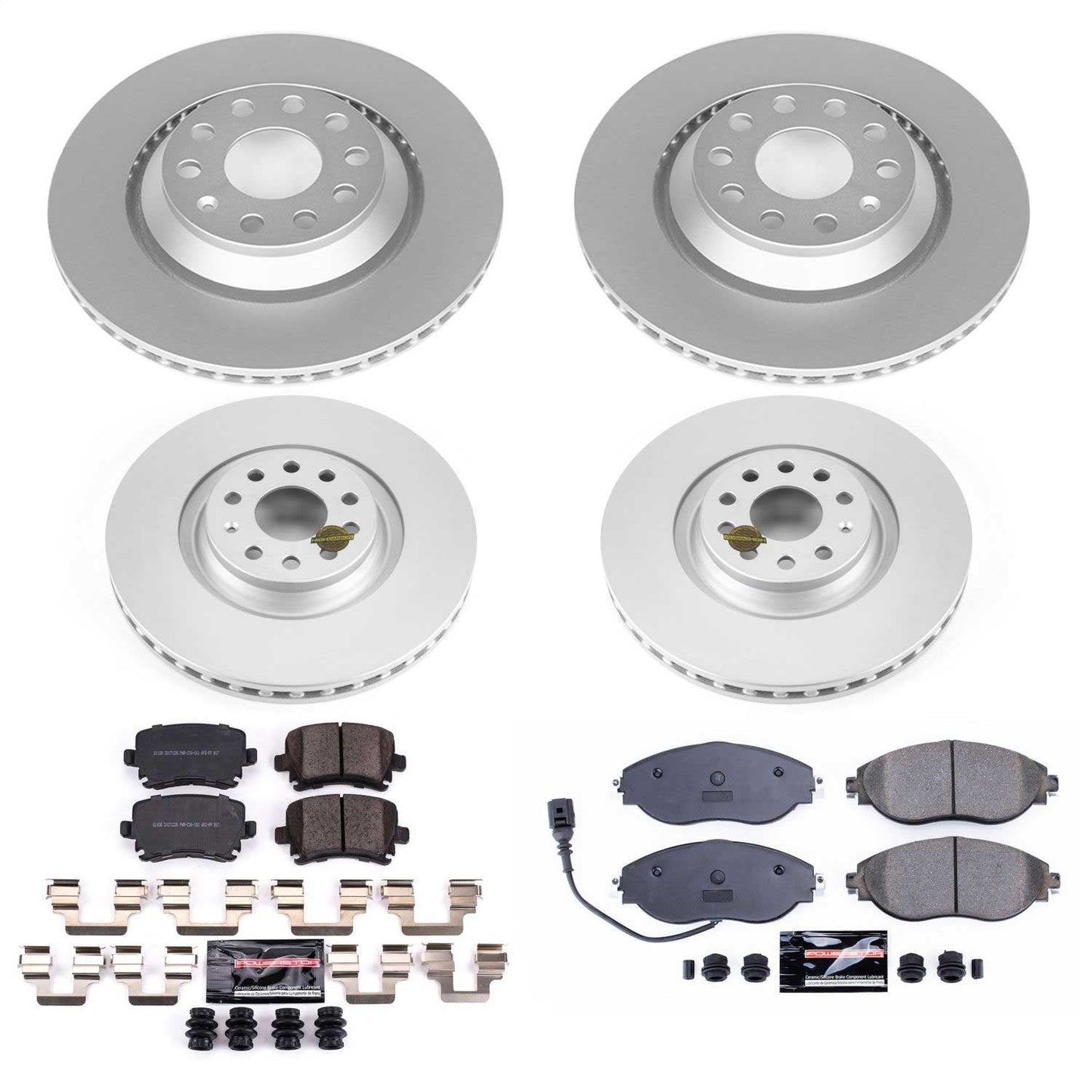 PowerStop Front & Rear Z23 Evolution Sport Coated Brake Kit | Volkswagen CC (12-17) (CRK7254)