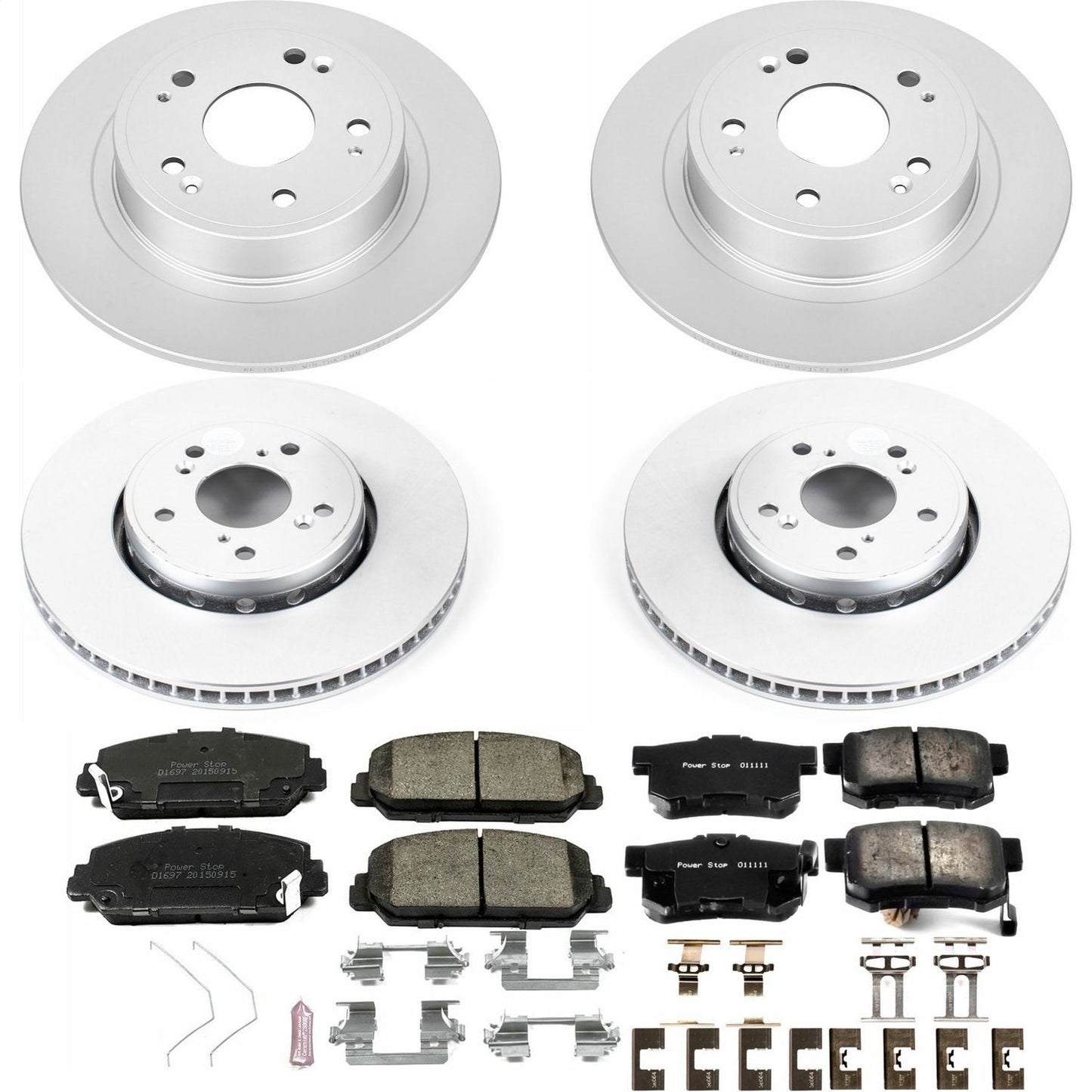 PowerStop Front & Rear Z17 Evolution Geomet Coated Brake Kit | Acura ILX (16) (CRK7283)