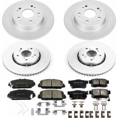 PowerStop Front & Rear Z17 Evolution Geomet Coated Brake Kit | Acura ILX (16) (CRK7283)