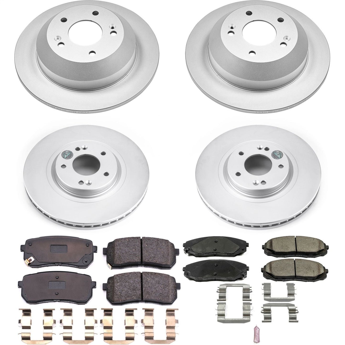 PowerStop Front & Rear Z17 Evolution Geomet Coated Brake Kit | Kia Sedona (15-19) (CRK7286)