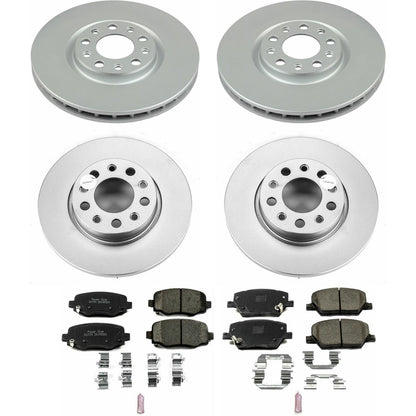 PowerStop Front & Rear Z17 Evolution Geomet Coated Brake Kit | Fiat 500X (16-18) (CRK7300)