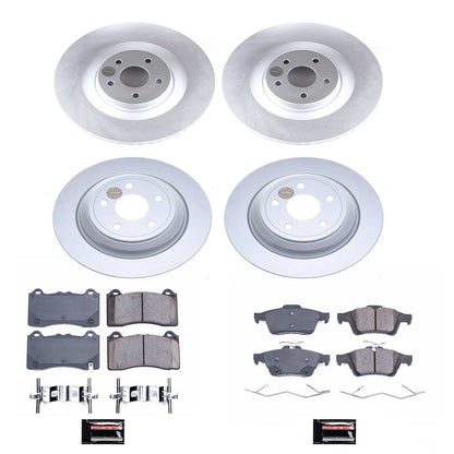 PowerStop Front & Rear Z17 Evolution Geomet Coated Brake Kit | Ford Focus (16-18) (CRK7319)