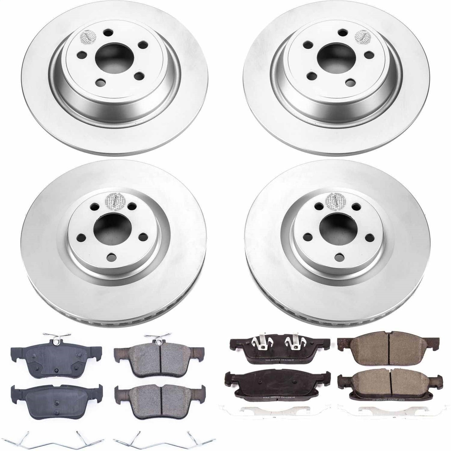 PowerStop Front & Rear Z17 Evolution Geomet Coated Brake Kit | Ford Edge (15-19) (CRK7322)