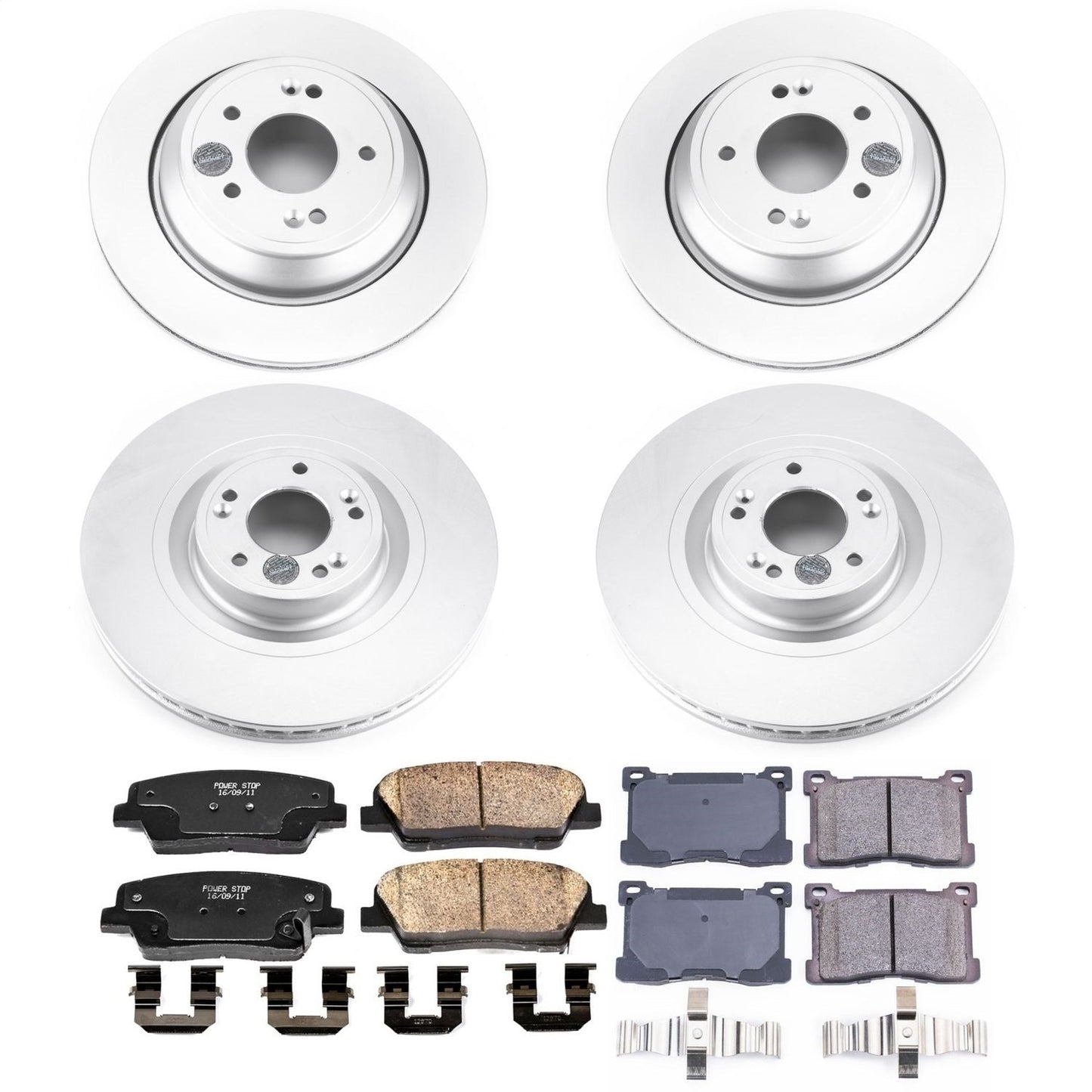 PowerStop Front & Rear Z17 Evolution Geomet Coated Brake Kit | Hyundai Equus (12-16) (CRK7342)