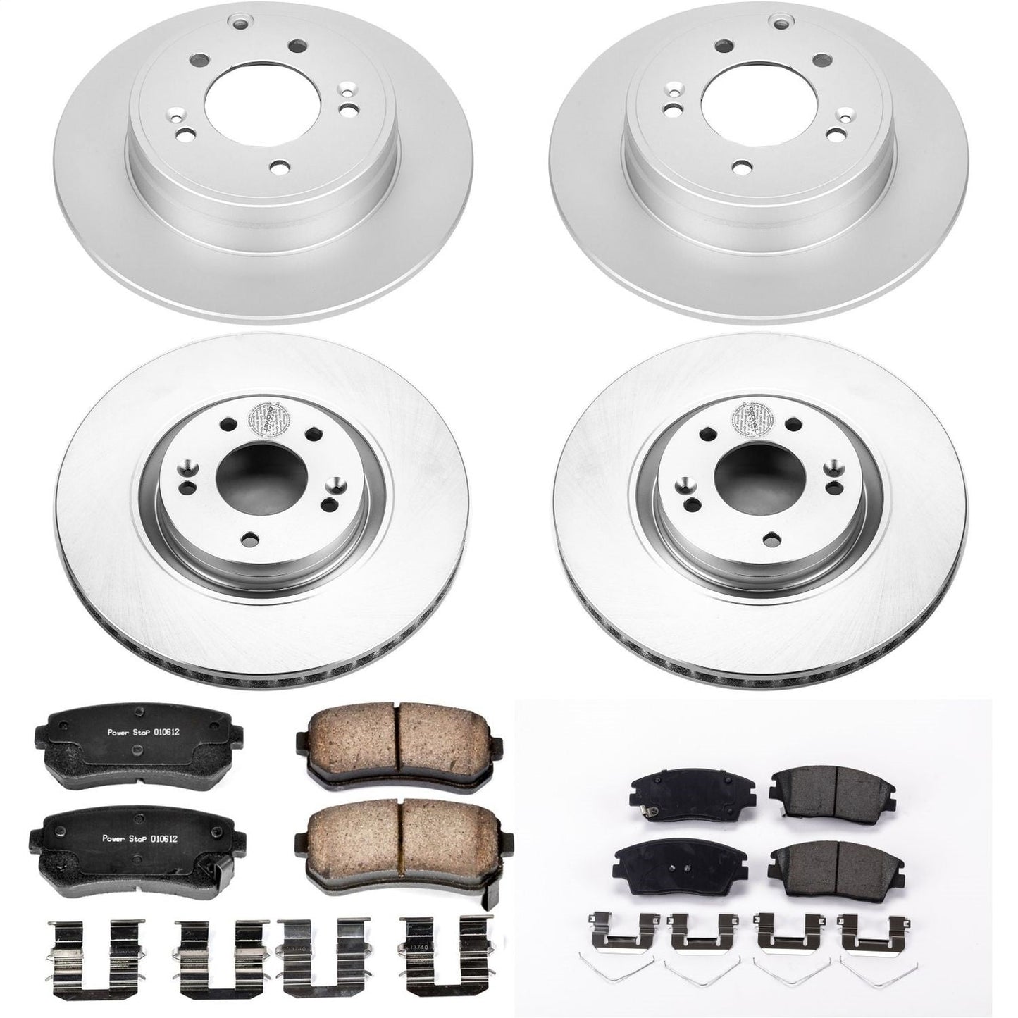 PowerStop Front & Rear Z17 Evolution Geomet Coated Brake Kit | Hyundai Tucson (15-17) (CRK7344)