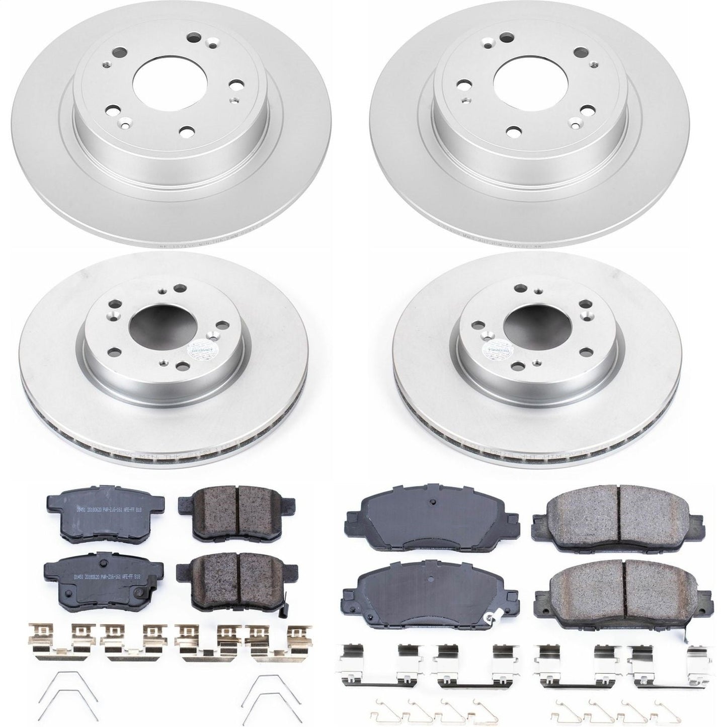 PowerStop Front & Rear Z17 Evolution Geomet Coated Brake Kit | Honda Accord (16-17) (CRK7346)