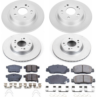 PowerStop Front & Rear Z17 Evolution Geomet Coated Brake Kit | Honda Accord (16-17) (CRK7346)