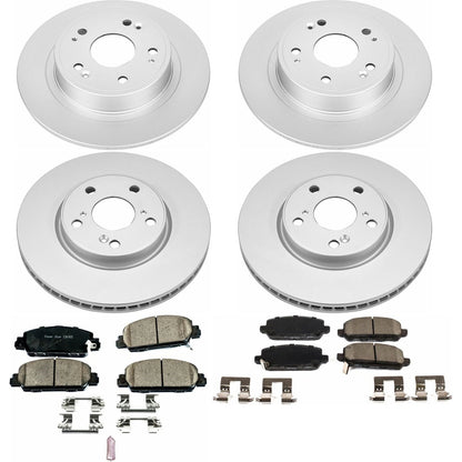 PowerStop Front & Rear Z17 Evolution Geomet Coated Brake Kit | Honda HR-V (16-18) (CRK7349)