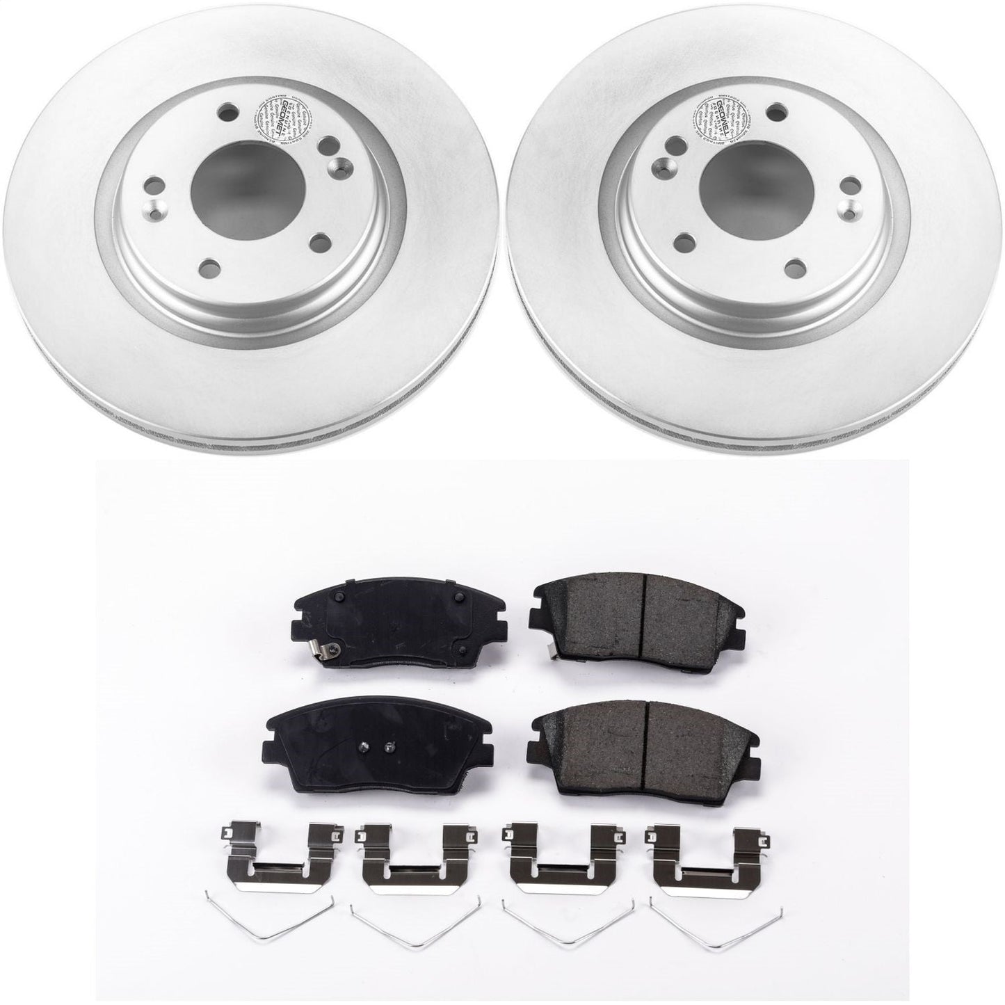 PowerStop Front Z17 Evolution Geomet Coated Brake Kit | Hyundai Elantra (17-19) (CRK7355)