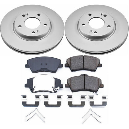 PowerStop Front Z17 Evolution Geomet Coated Brake Kit | Hyundai Elantra (17-19) (CRK7370)