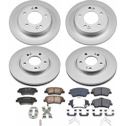 PowerStop Front & Rear Z17 Evolution Geomet Coated Brake Kit | Hyundai Elantra (17-19) (CRK7385)