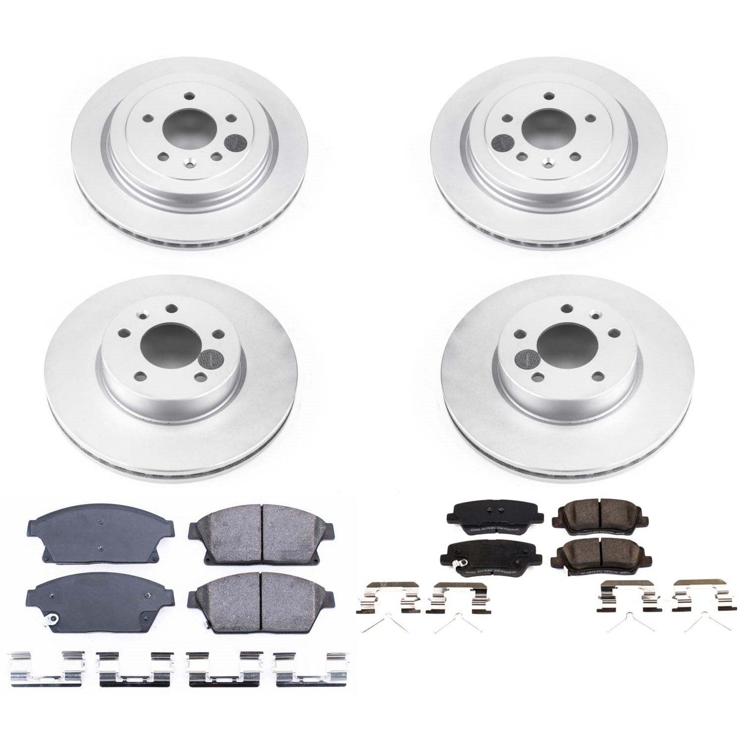 PowerStop Front & Rear Z17 Evolution Geomet Coated Brake Kit | Cadillac ATS (16-18) (CRK7402)