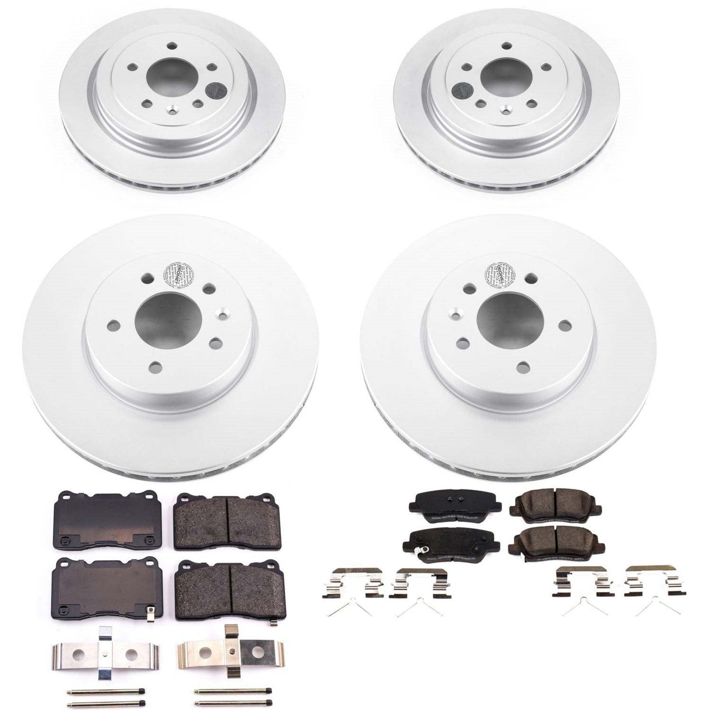 PowerStop Front & Rear Z17 Evolution Geomet Coated Brake Kit | Cadillac ATS (16-18) (CRK7403)