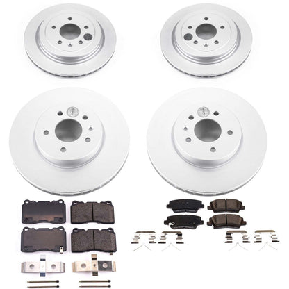 PowerStop Front & Rear Z17 Evolution Geomet Coated Brake Kit | Cadillac ATS (16-18) (CRK7403)