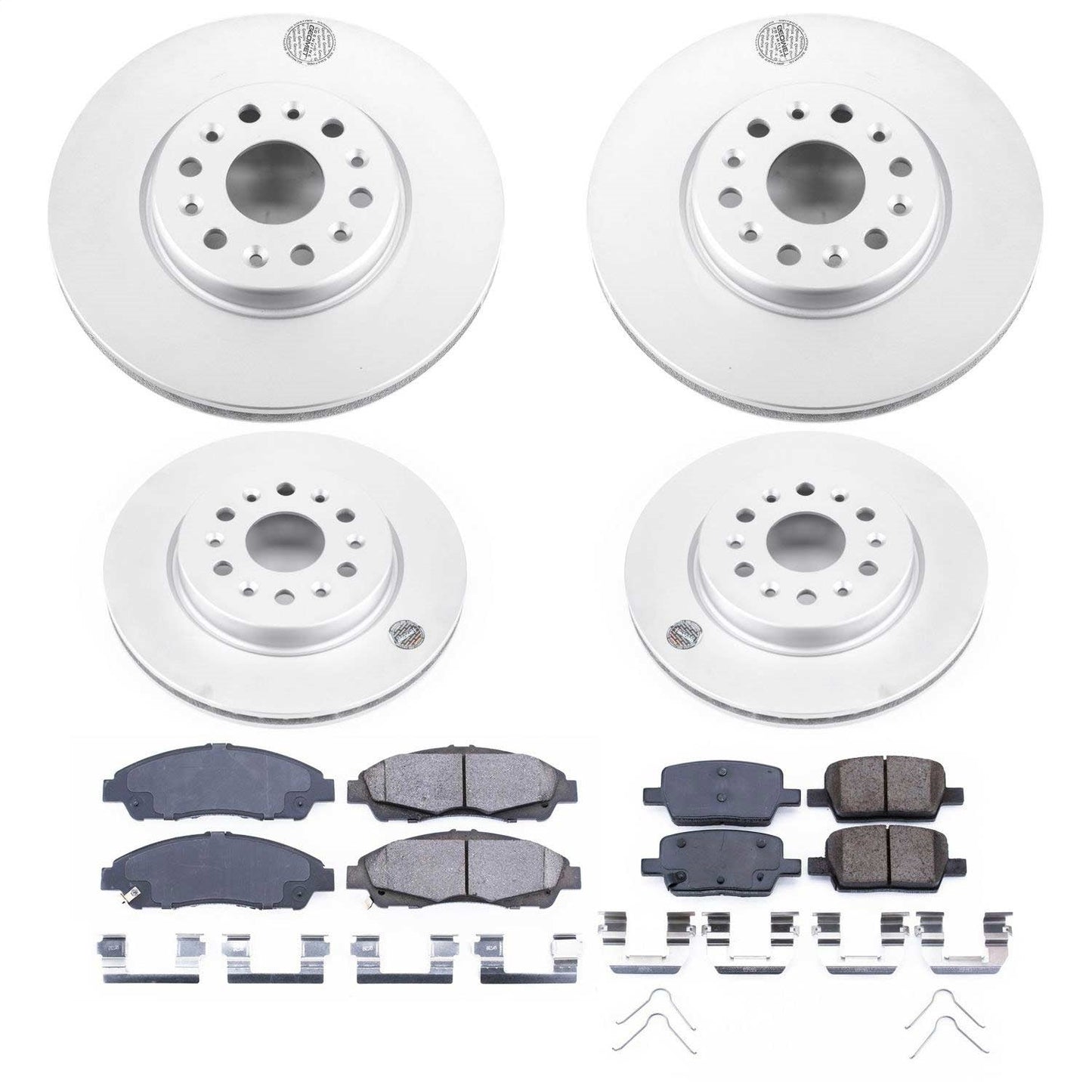 PowerStop Front & Rear Z17 Evolution Geomet Coated Brake Kit | GMC Acadia (17-18) (CRK7410)