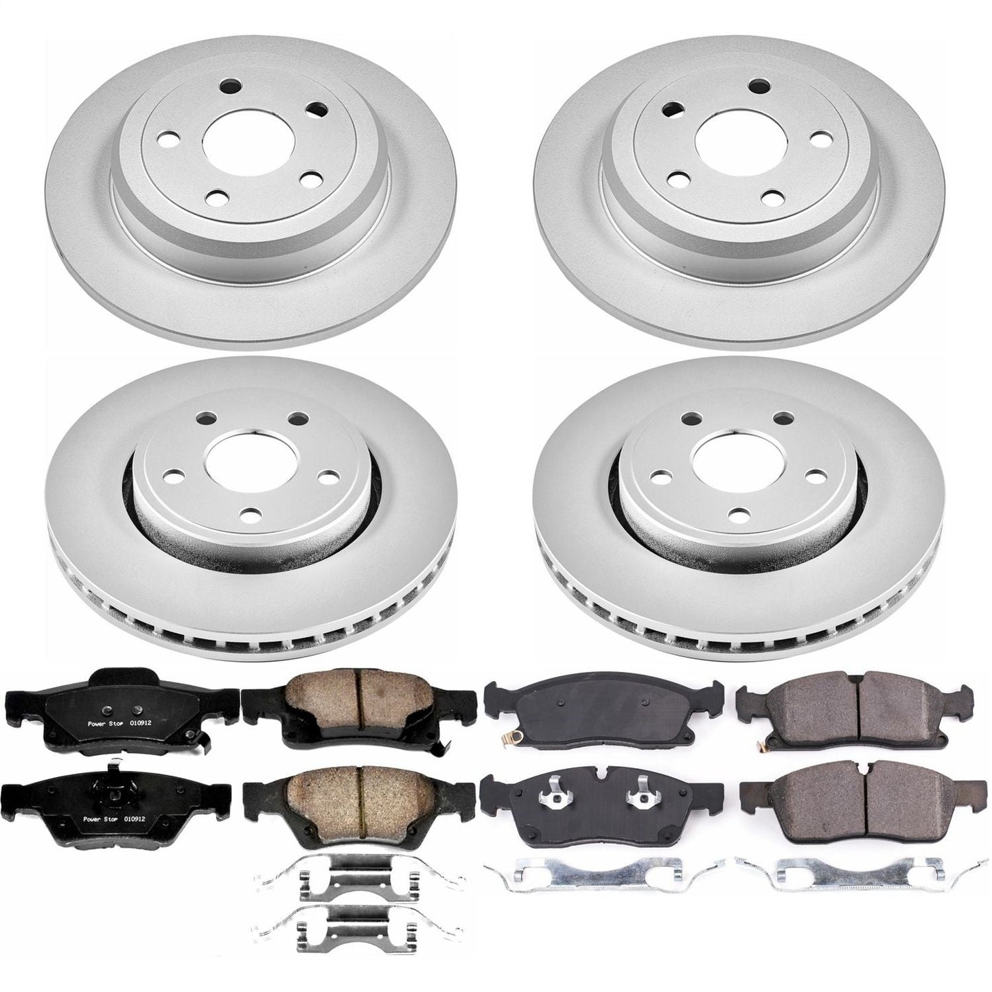 PowerStop Front & Rear Z17 Evolution Geomet Coated Brake Kit | Jeep Grand Cherokee (17-19) (CRK7413)