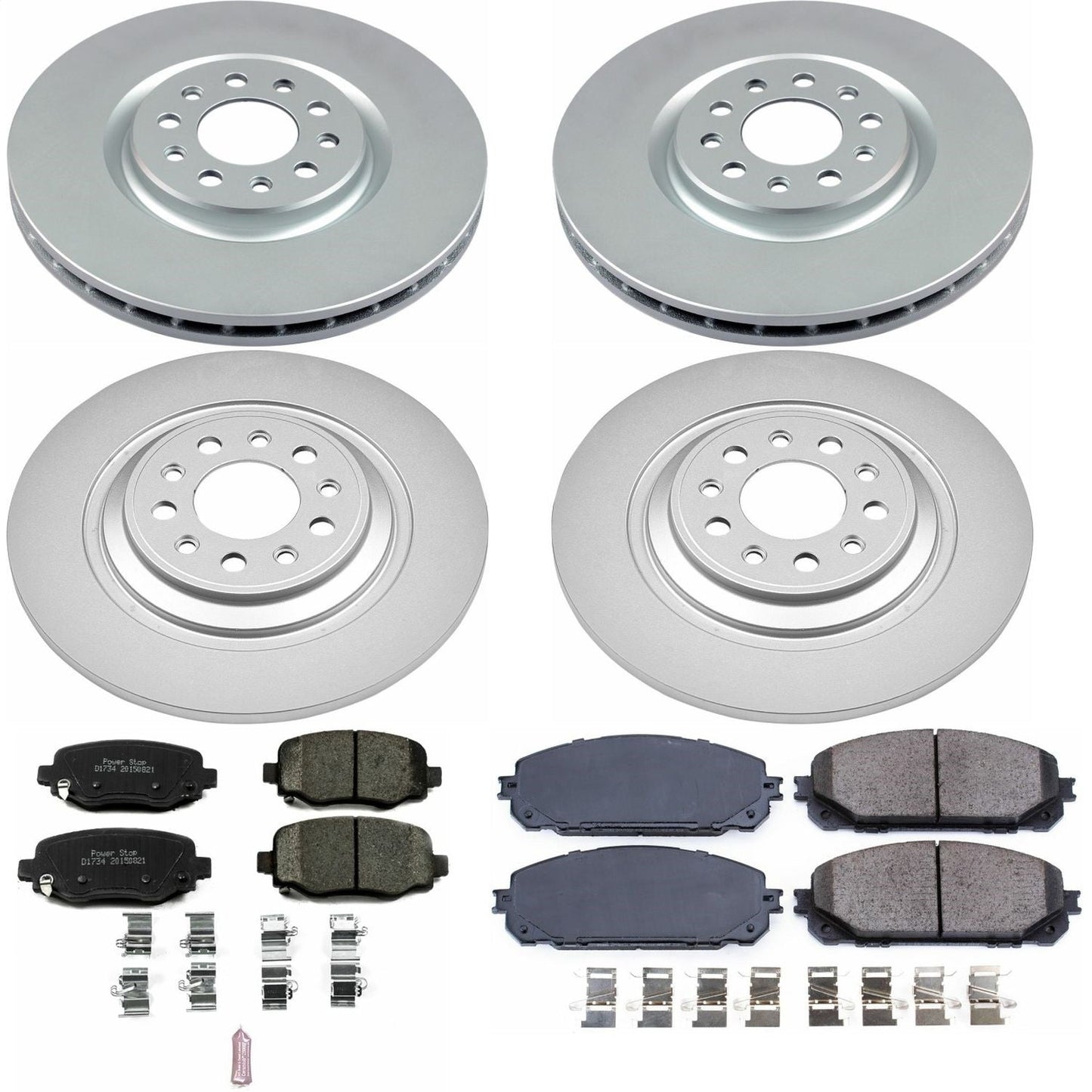 PowerStop Front & Rear Z17 Evolution Geomet Coated Brake Kit | Jeep Cherokee (17-19) (CRK7415)