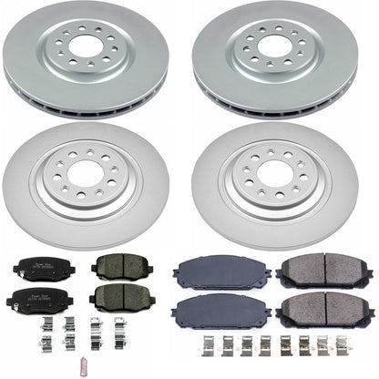 PowerStop Front & Rear Z17 Evolution Geomet Coated Brake Kit | Jeep Cherokee (17-19) (CRK7415)
