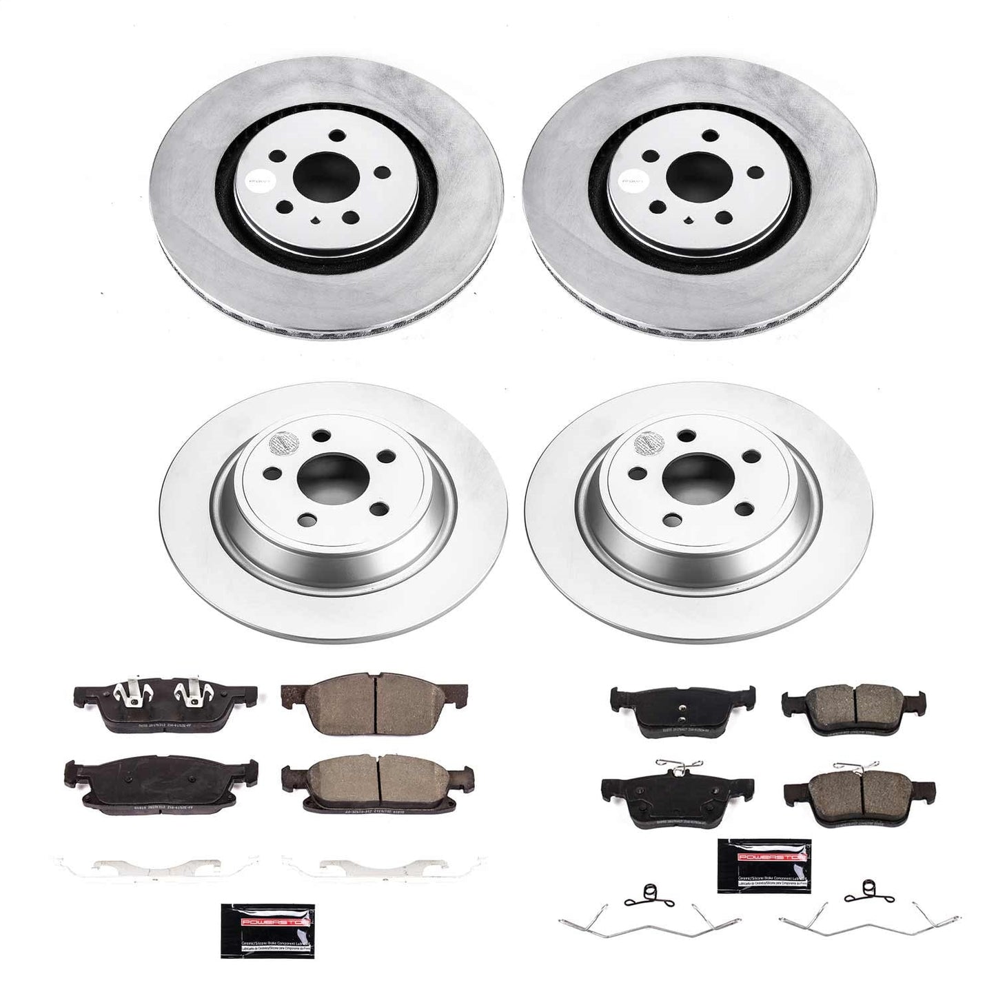 PowerStop Front & Rear Geomet Coated Brake Kit | Lincoln Continental (17-18) (CRK7416)