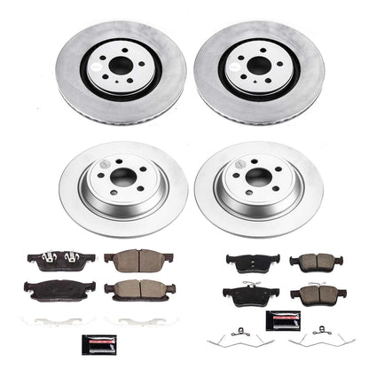 PowerStop Front & Rear Geomet Coated Brake Kit | Lincoln Continental (17-18) (CRK7416)