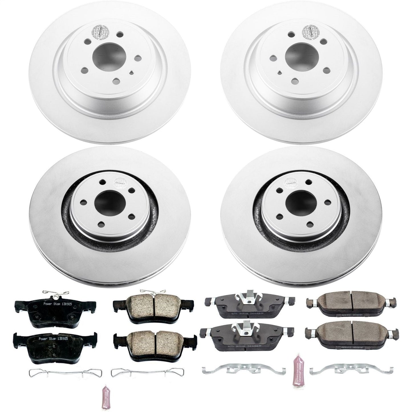 PowerStop Front & Rear Z17 Evolution Geomet Coated Brake Kit | Lincoln MKC (15-17) (CRK7418)