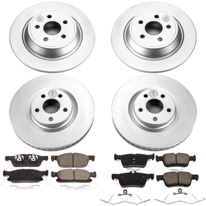 PowerStop Front & Rear Z17 Evolution Geomet Coated Brake Kit | Lincoln Continental (17-18) (CRK7419)