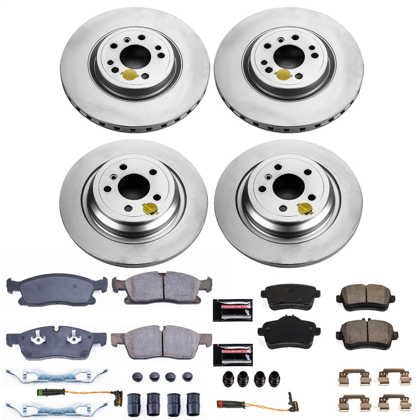 PowerStop Front & Rear Z23 Evolution Sport Coated Brake Kit | Mercedes-Benz GLE300d (16) (CRK7441)