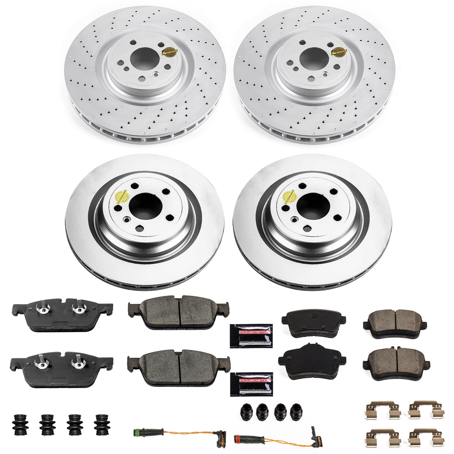 PowerStop Front & Rear Z23 Coated Brake Kit | Mercedes-Benz GLE450 AMG 2016 (CRK7442)