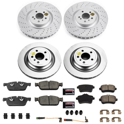 PowerStop Front & Rear Z23 Coated Brake Kit | Mercedes-Benz GLE450 AMG 2016 (CRK7442)