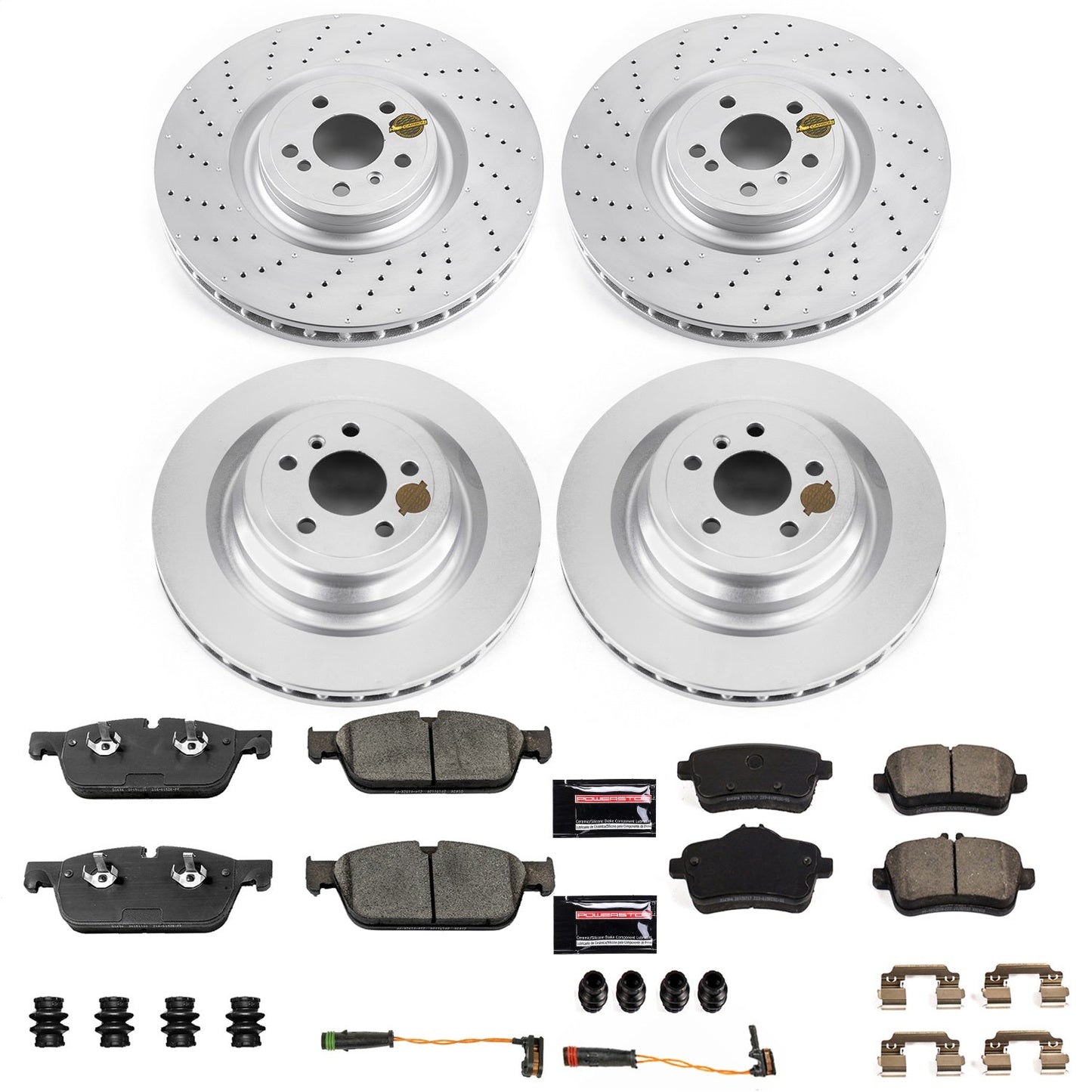 PowerStop Front & Rear Z23 Coated Brake Kit | Mercedes-Benz GLS550 (17-18) (CRK7443)