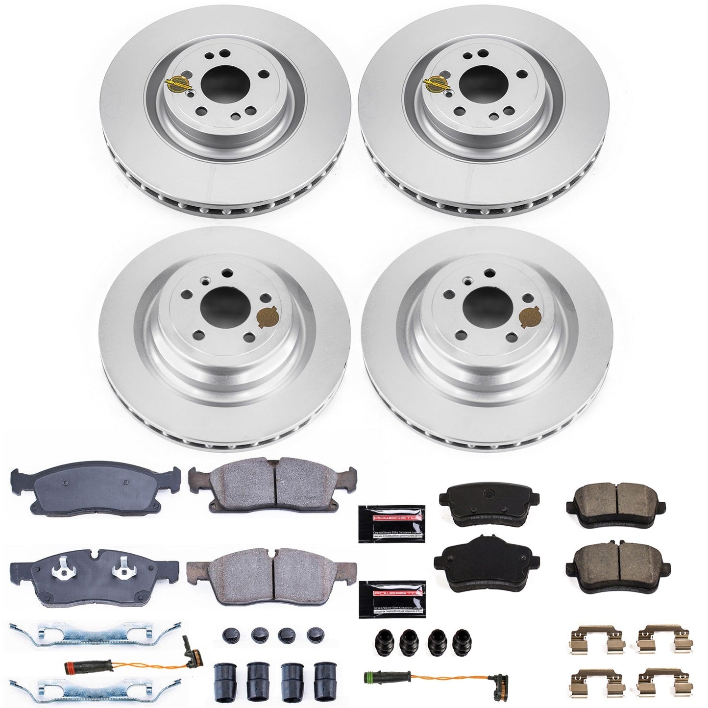 PowerStop Front & Rear Z23 Evolution Sport Coated Brake Kit | Mercedes-Benz GLS450 (17) (CRK7445)