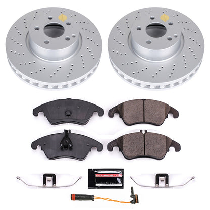 PowerStop Z23 Evolution Sport Coated Front Brake Kit | Mercedes-Benz C300 (14) (CRK7496)