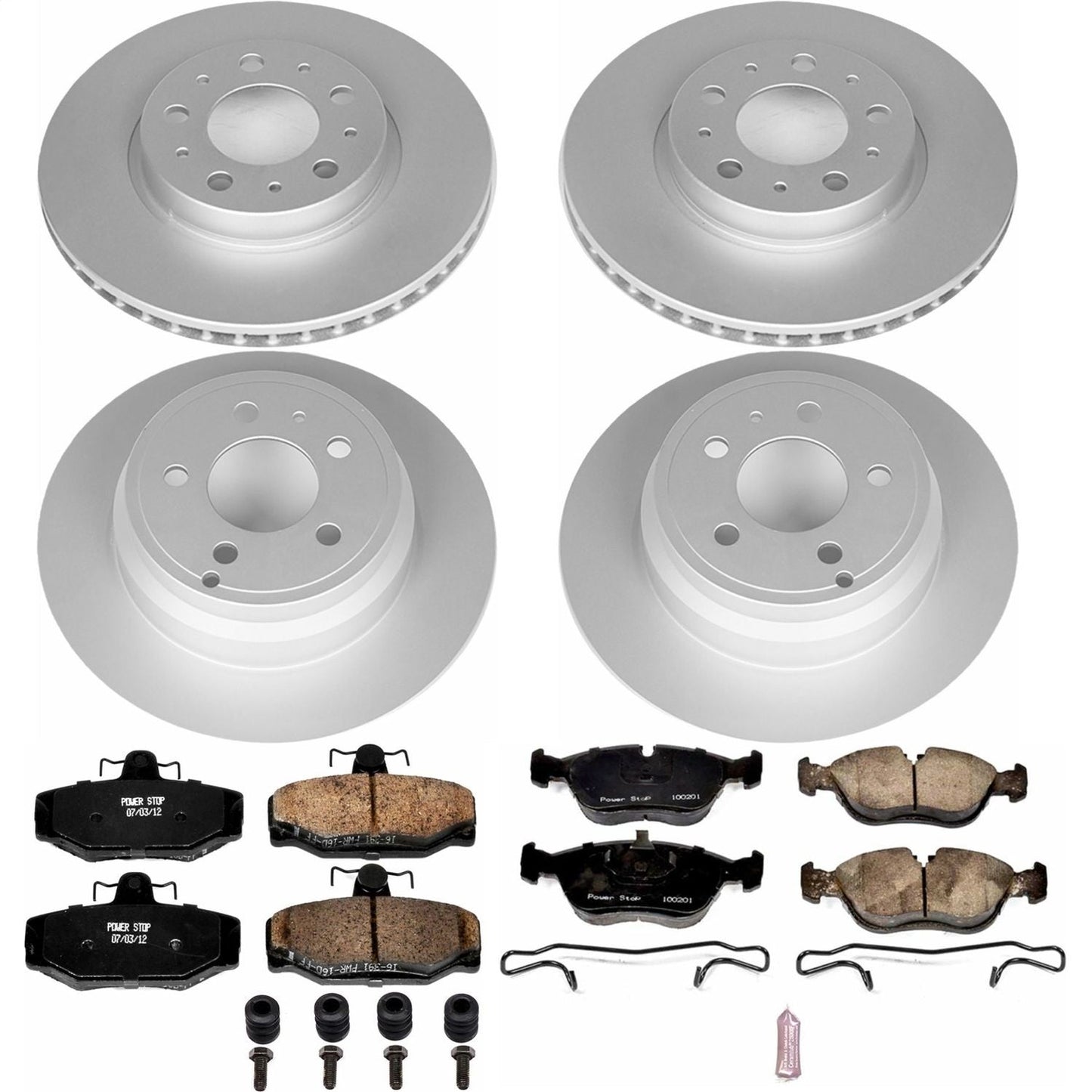 PowerStop Front & Rear Z23 Evolution Sport Coated Brake Kit | Volvo 850 (1997) (CRK7498)
