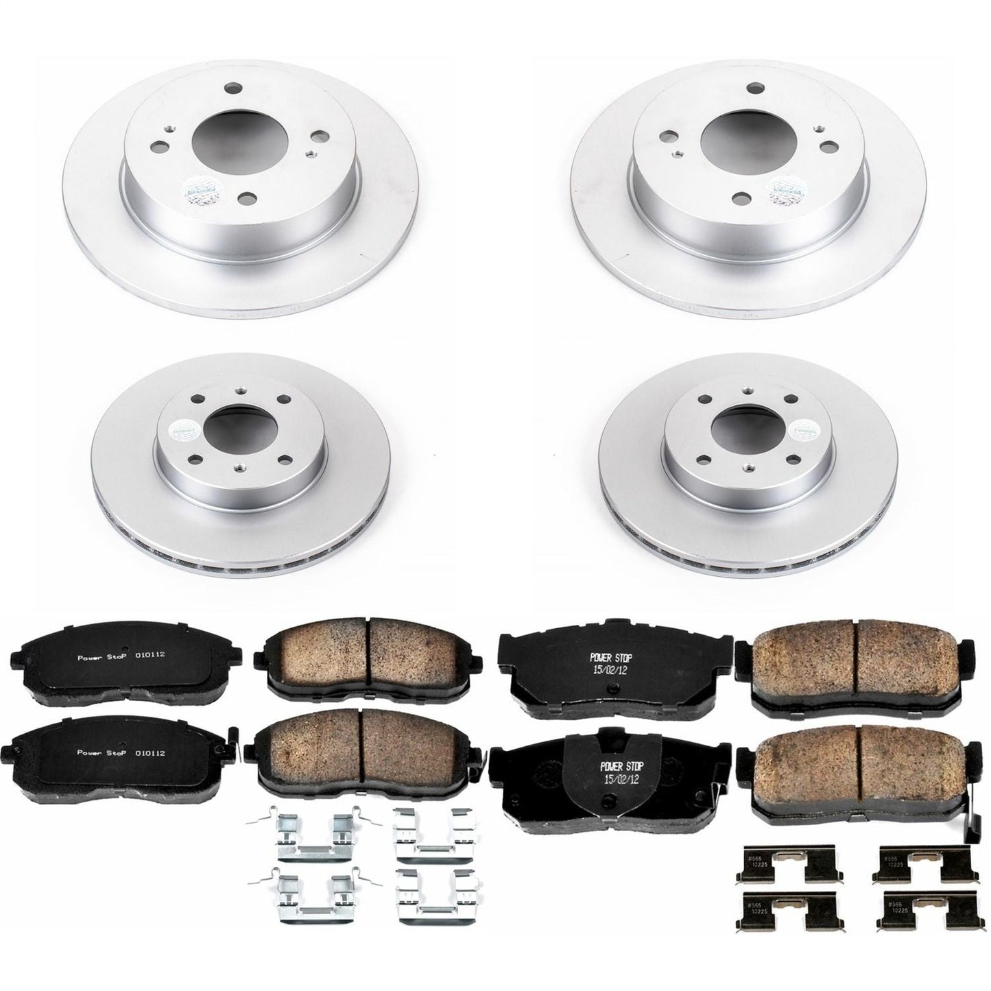 PowerStop Front & Rear Z17 Evolution Geomet Coated Brake Kit | Infiniti G20 (99-01) (CRK750)