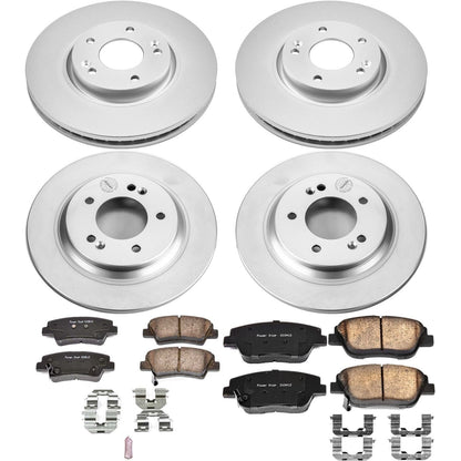PowerStop Front & Rear Z17 Evolution Geomet Coated Brake Kit | Kia Optima (13-17) (CRK7504)