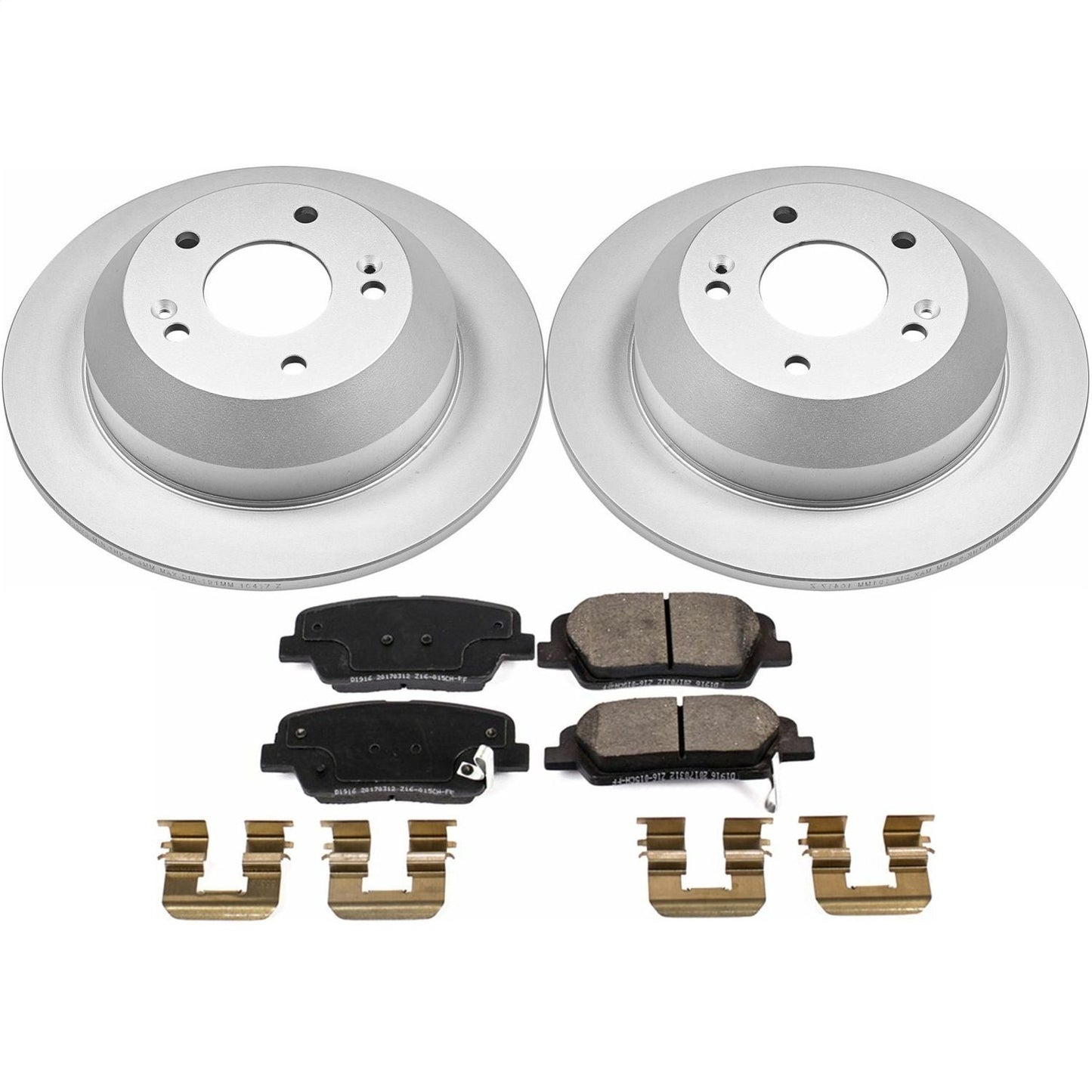 PowerStop Rear Z17 Evolution Geomet Coated Brake Kit | Hyundai Santa Fe (10-18) (CRK7507)