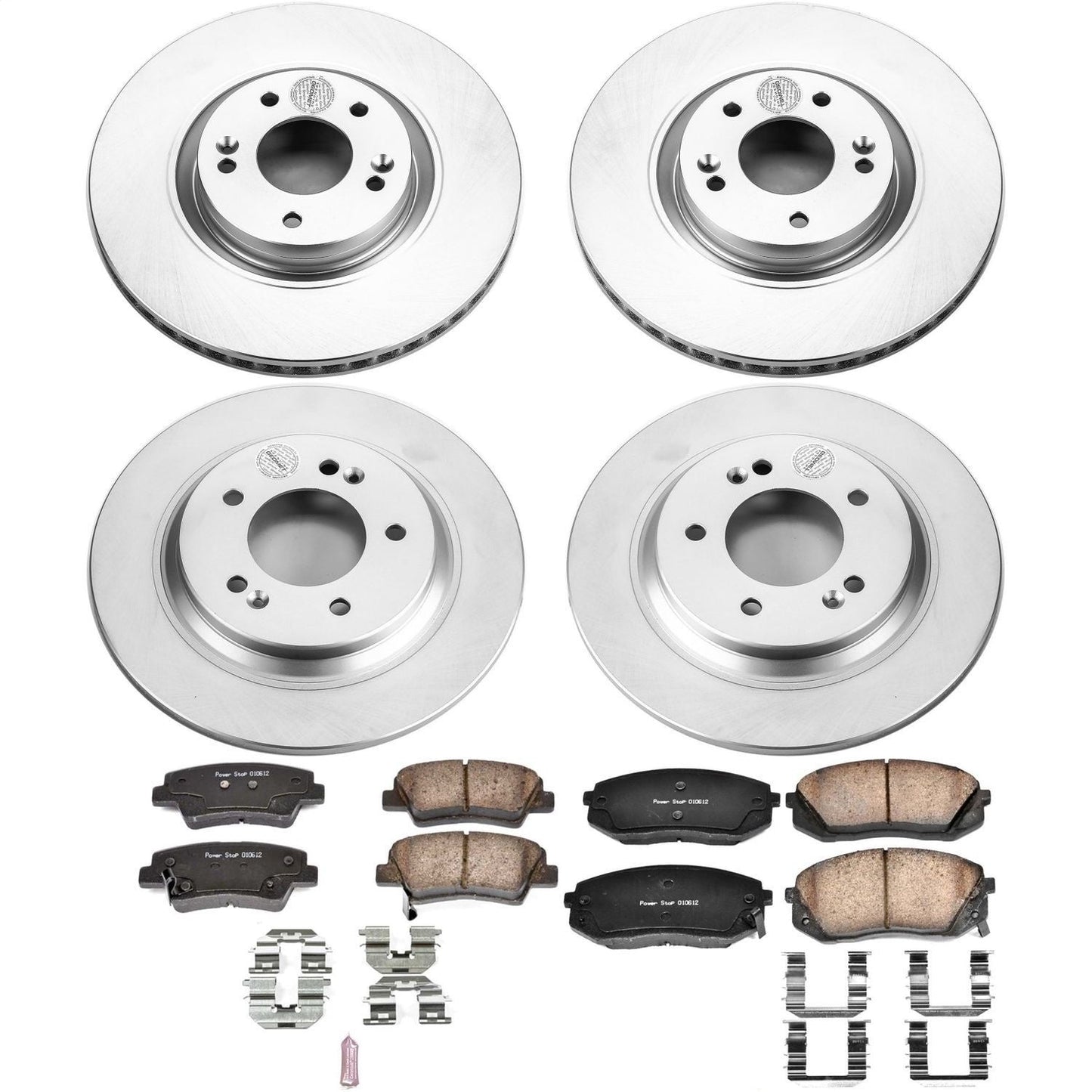PowerStop Front & Rear Z17 Evolution Geomet Coated Brake Kit | Hyundai Sonata (16) (CRK7508)