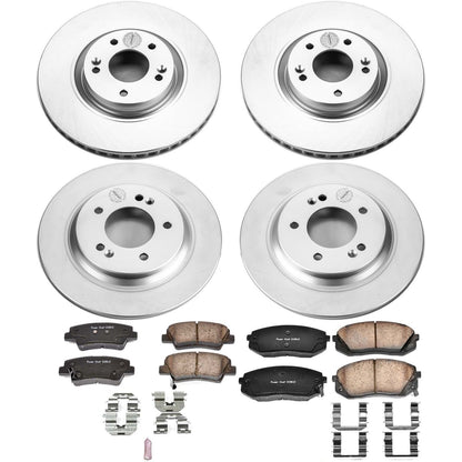 PowerStop Front & Rear Z17 Evolution Geomet Coated Brake Kit | Hyundai Sonata (16) (CRK7508)
