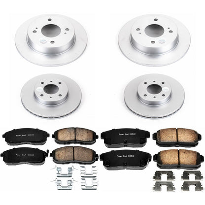 PowerStop Front & Rear Z17 Evolution Geomet Coated Brake Kit | Infiniti G20 (01-02) (CRK751)