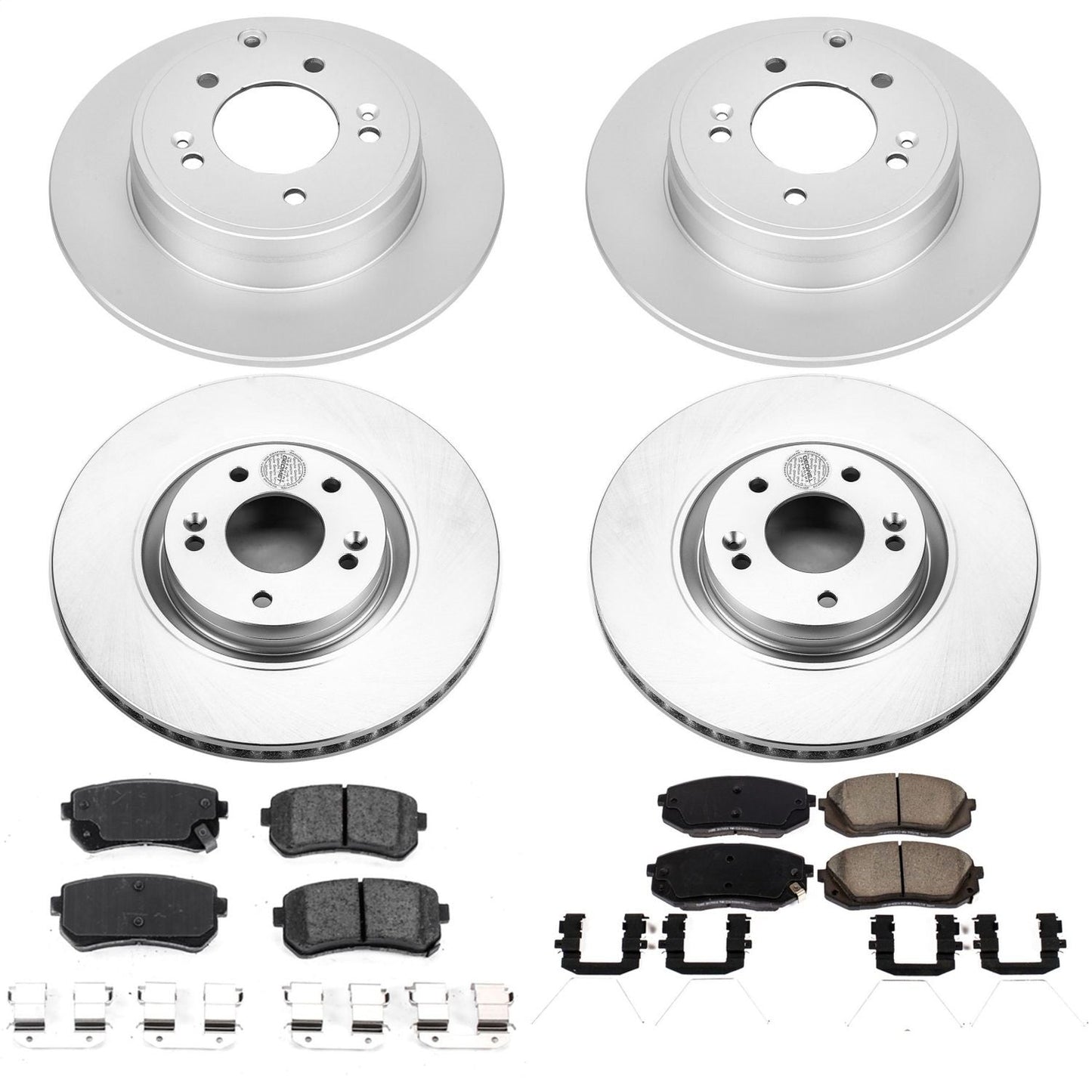 PowerStop Front & Rear Z17 Evolution Geomet Coated Brake Kit | Hyundai Sonata (17-19) (CRK7510)