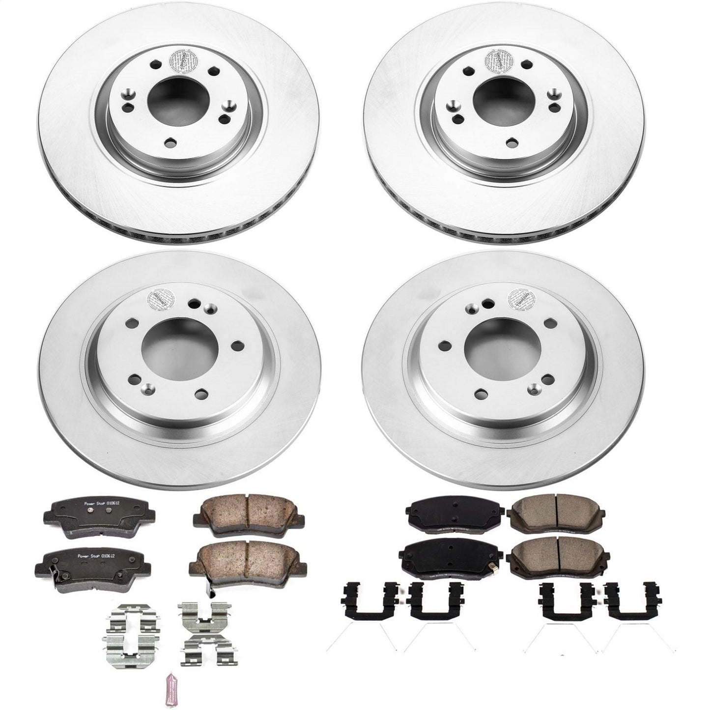 PowerStop Front & Rear Z17 Evolution Geomet Coated Brake Kit | Hyundai Sonata (17-19) (CRK7511)